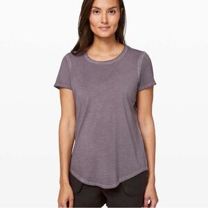 LULULEMON Love Tee / Plum - gummy label - 22-23” PTP size 10 - 12